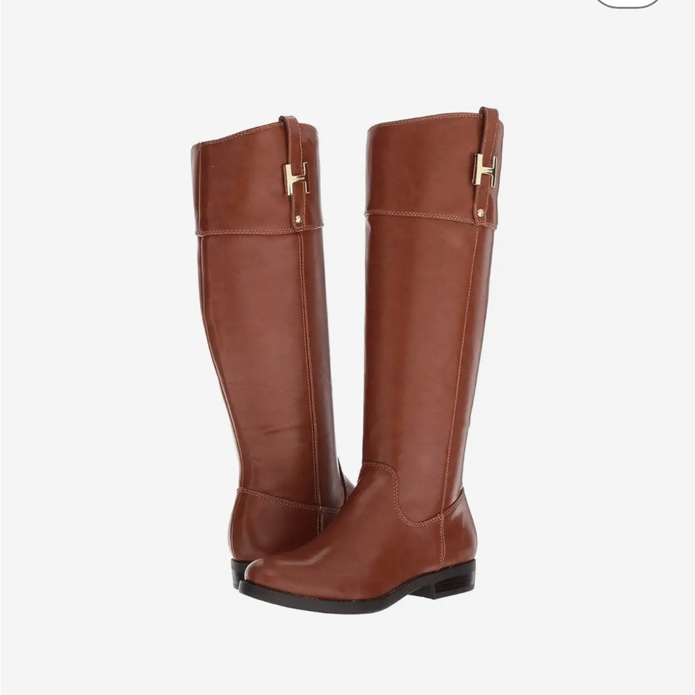Tommy Hilfiger Shyenne Riding Boot in Cognac Brown